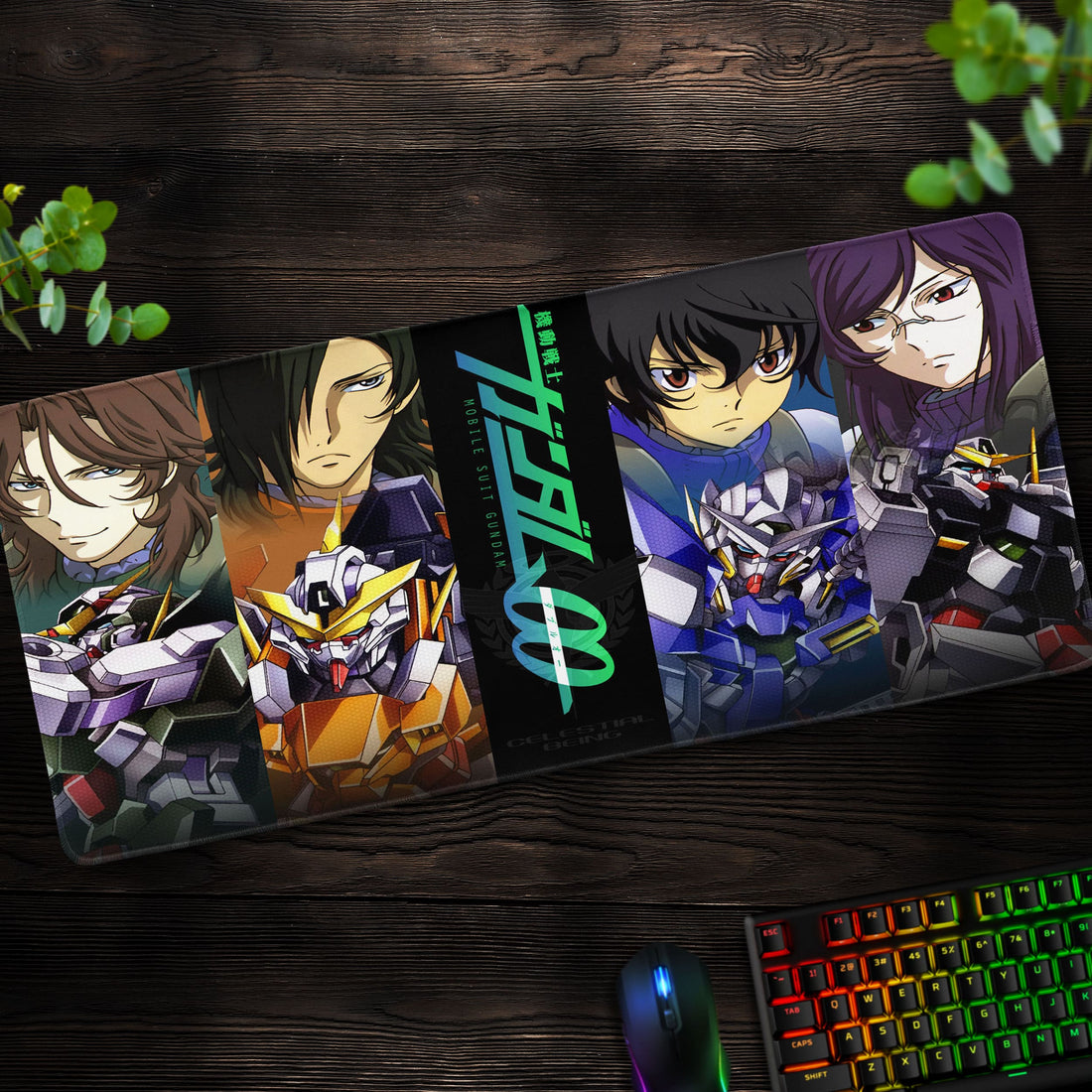 Gundam 00 Heroes Desk Mat, Mobile Suit Mouse Pad