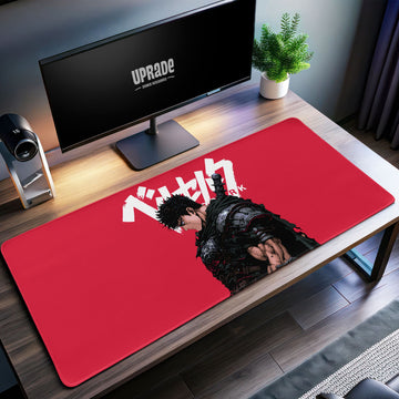 Berserk Guts Desk Mat, Black Swordsman Mouse Pad