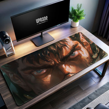 Guts' Intense Stare Desk Mat, Berserk Mouse Pad