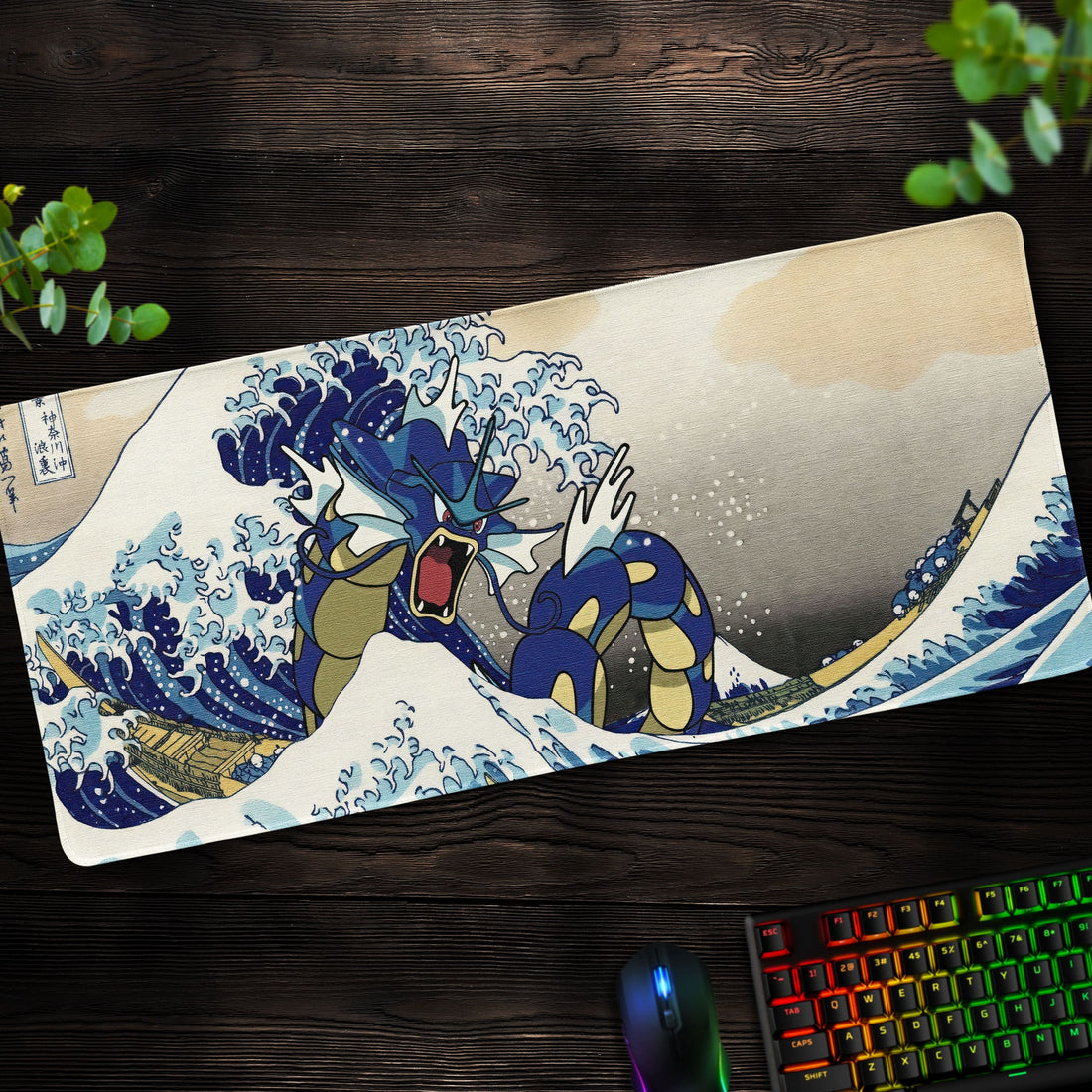 Gyarados Great Wave Desk Mat, Pokémon Mouse Pad