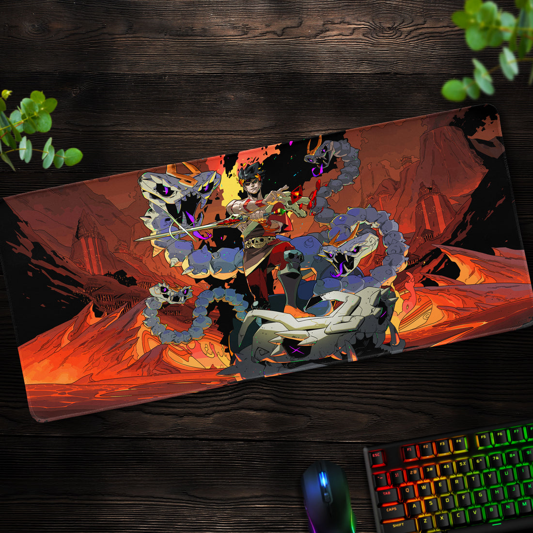 Hades Underworld Battle Desk Mat, Zagreus Hydra Mouse Pad