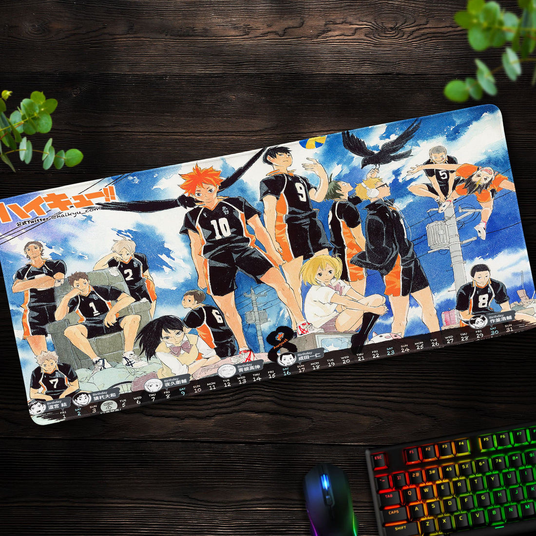 Karasuno Legacy Desk Mat, Haikyuu Volleyball Mouse Pad