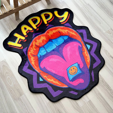 Happy Mouth Rug, Funky Lips Shaped Decorative Carpet