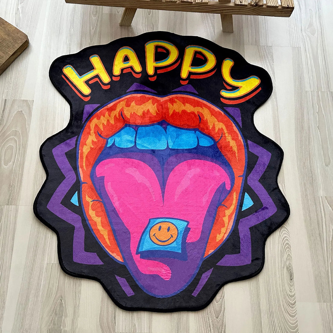 Happy Mouth Rug, Funky Lips Shaped Decorative Carpet