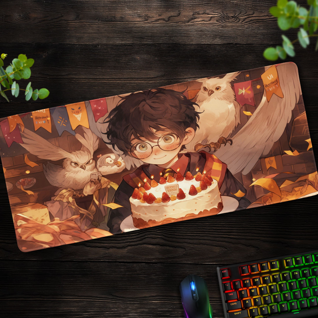 Harry Potter Birthday Desk Mat, Wizard Celebration Mouse Pad