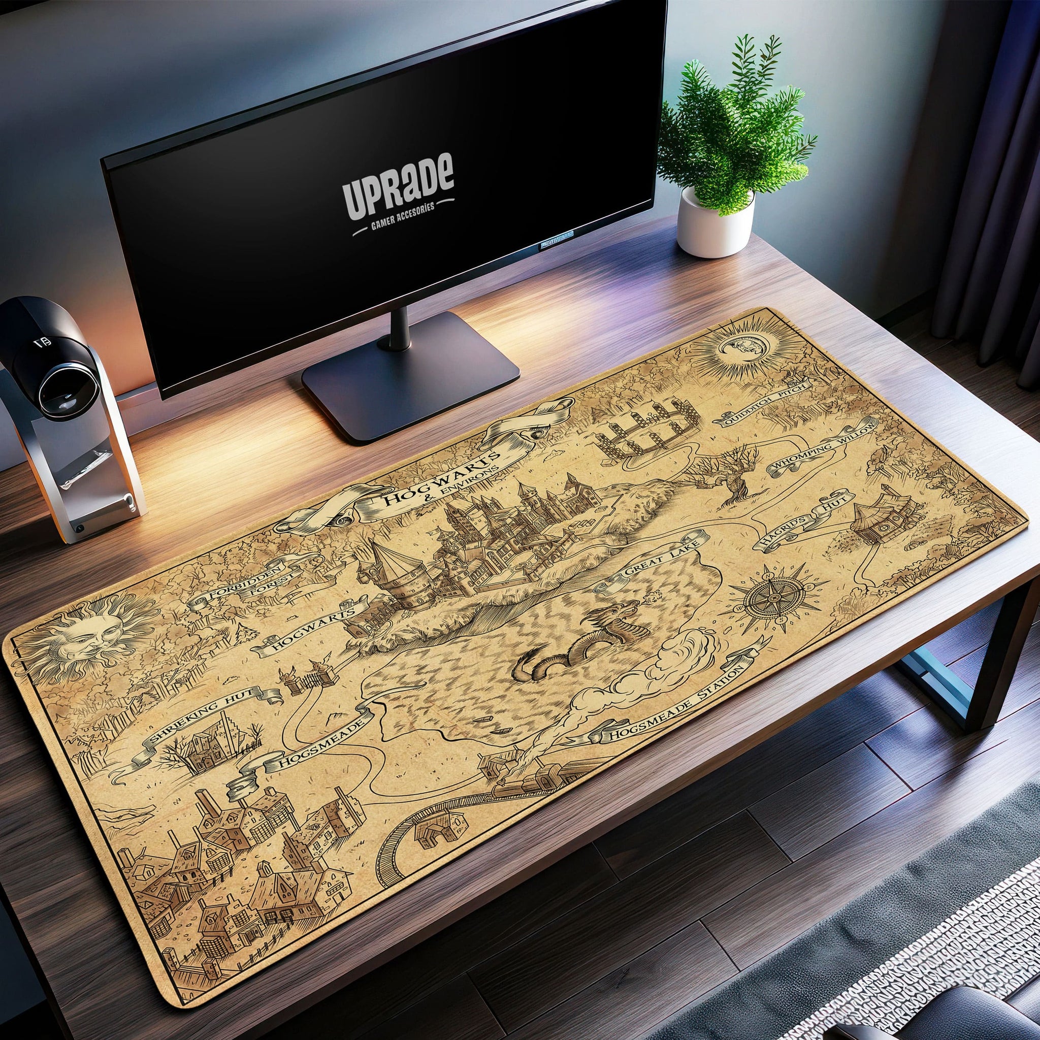 Hogwarts Map Desk Mat, Harry Potter Mouse Pad