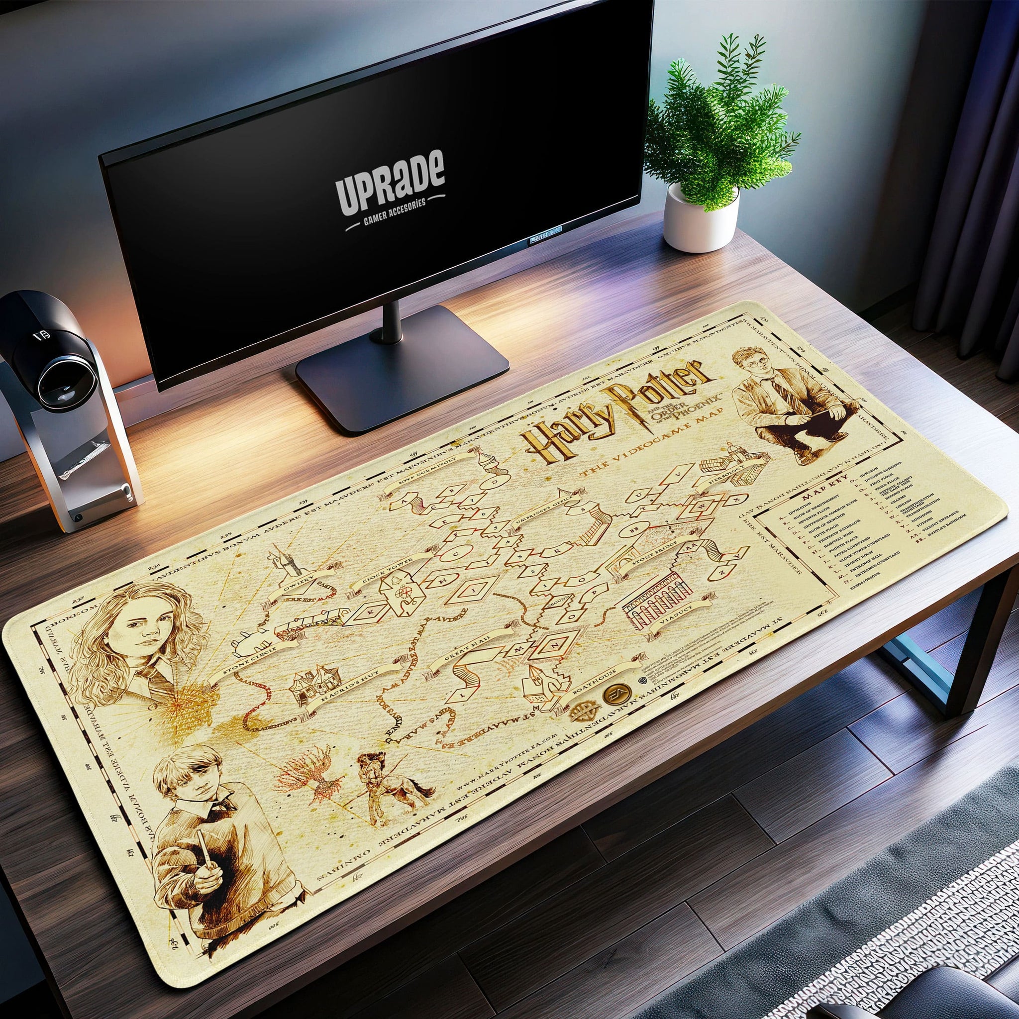 Harry Potter Video Game Map Desk Mat, Wizarding World Mouse Pad