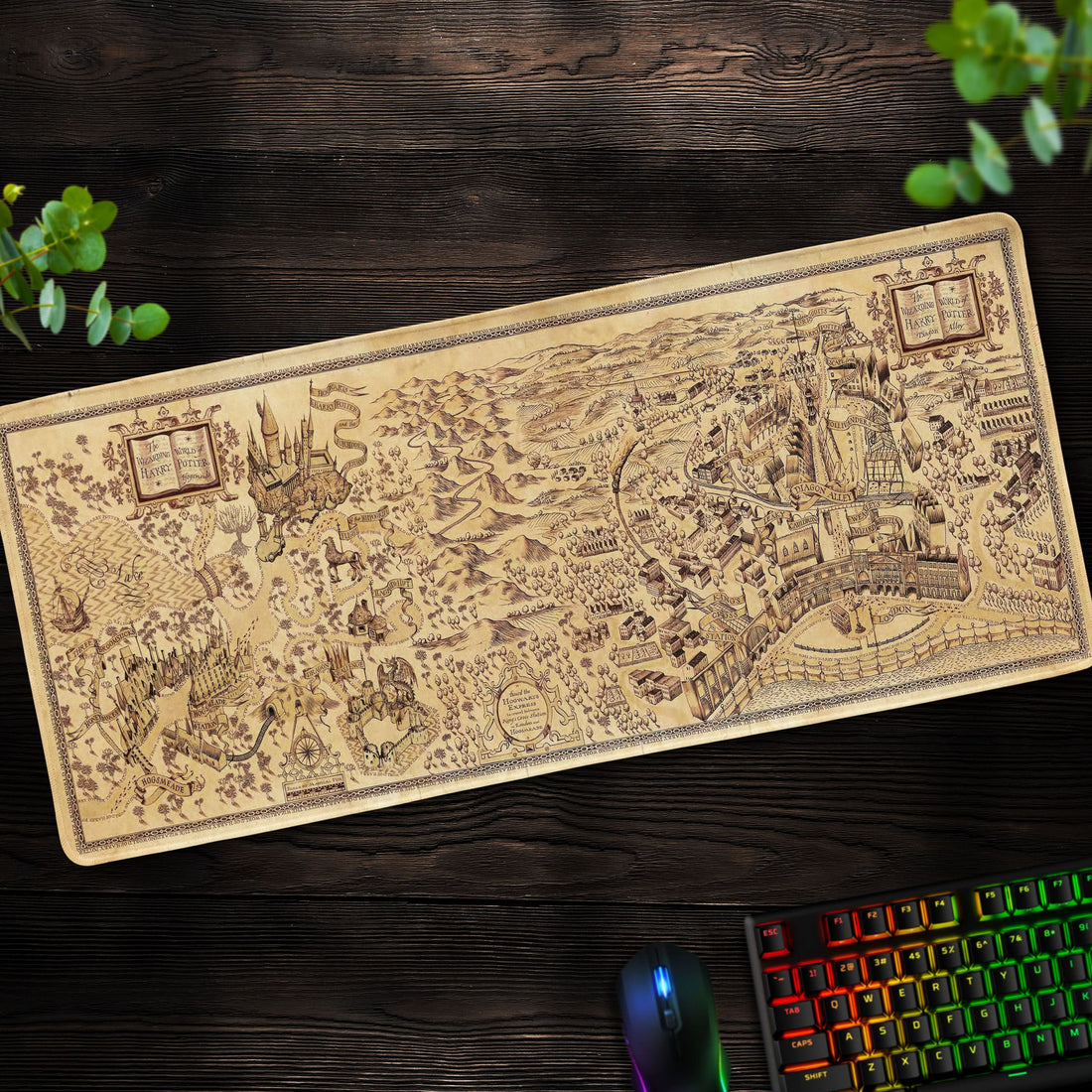 Harry Potter Marauder’s Map Desk Mat, Magical World Mouse Pad