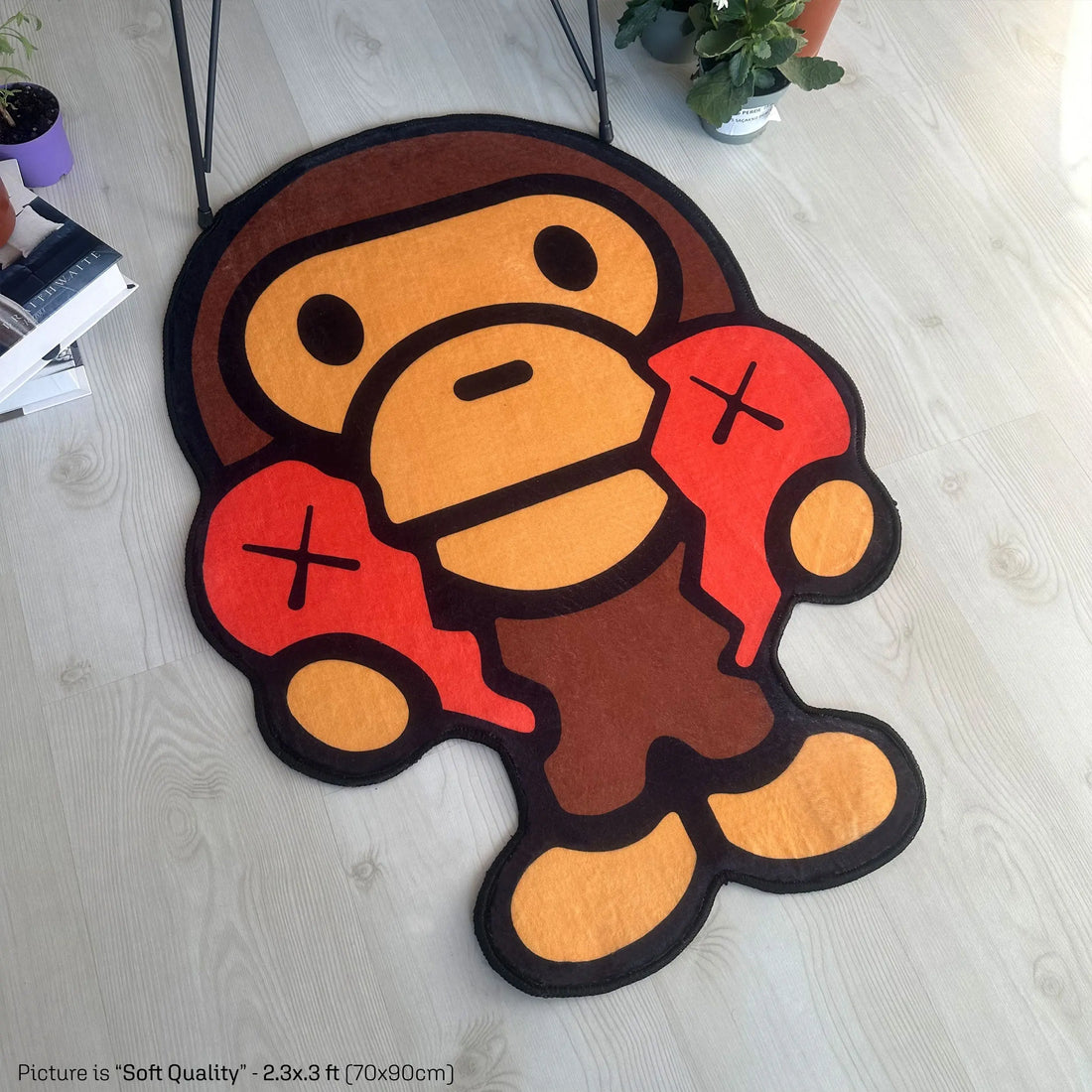 Heartbroken Bape Rug, Hypebeast Shaped Carpet