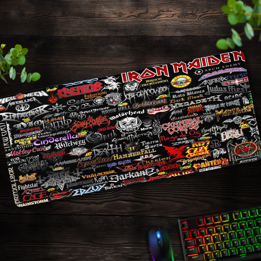 Iron Maiden & Metal Legends Desk Mat, Heavy Metal Mouse Pad