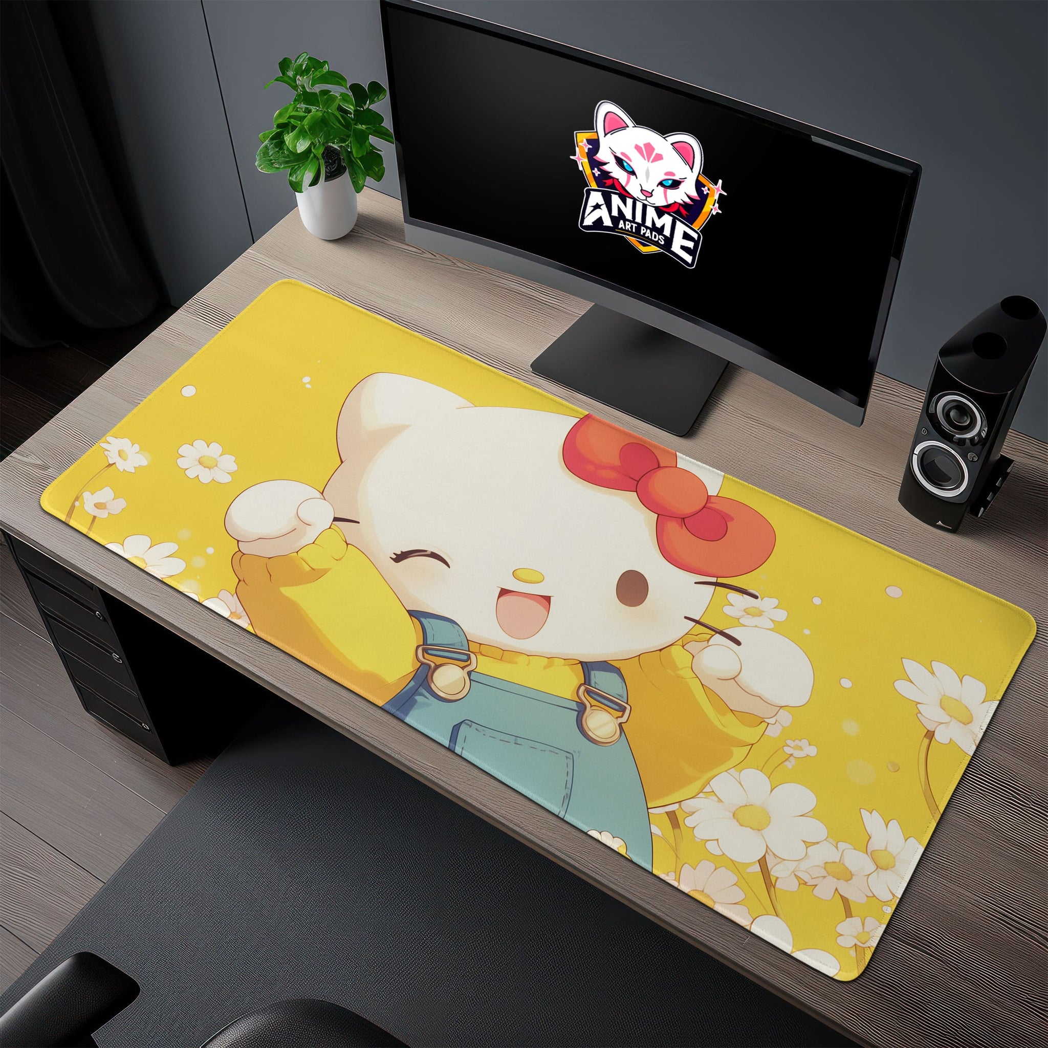 Hello Kitty Blooming Cheer Desk Mat, Cute Mouse Pad