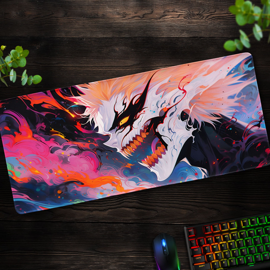 Ichigo Hollow Form Desk Mat, Bleach Anime Mouse Pad