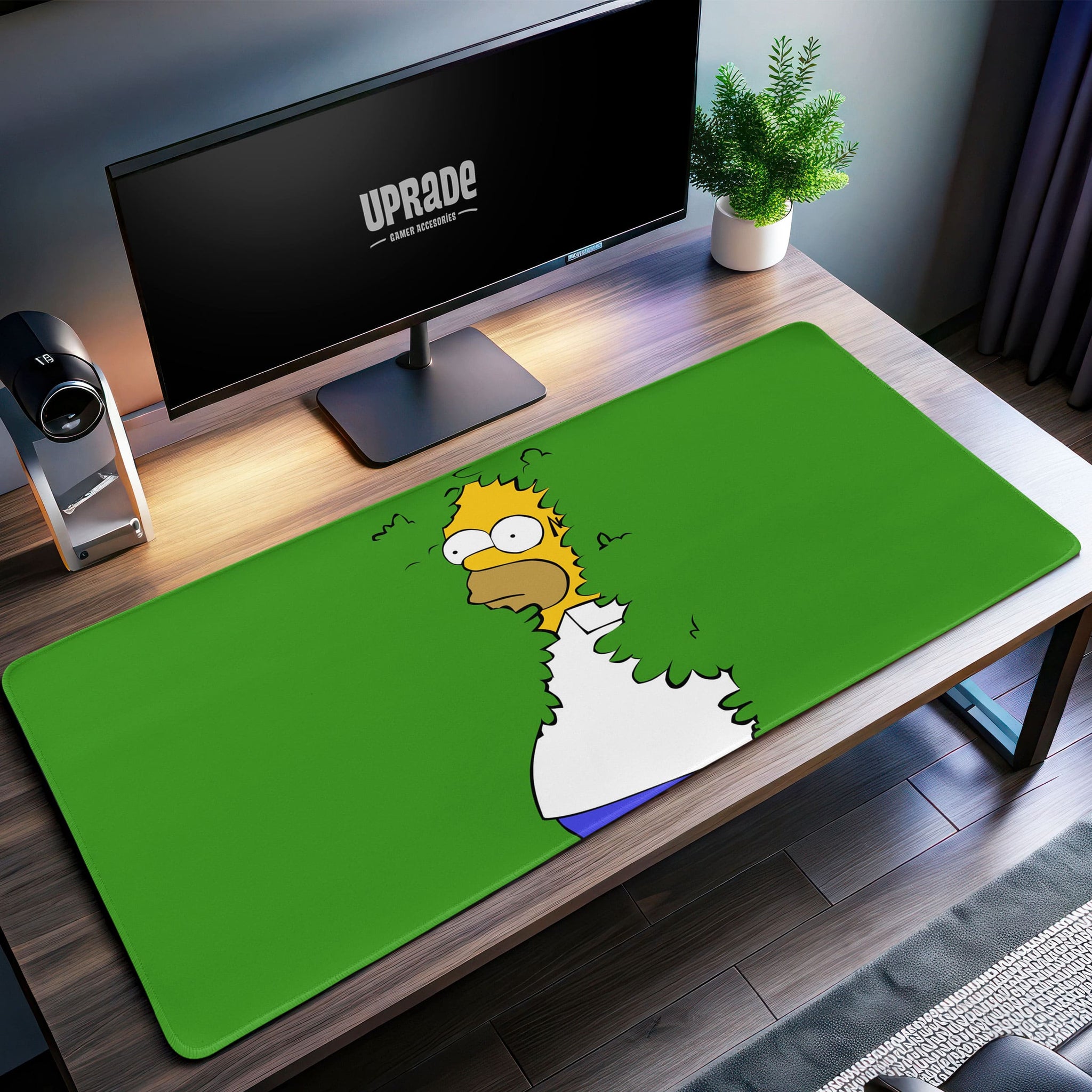 Homer Shrub Retreat Desk Mat, Simpsons Meme Mouse Pad