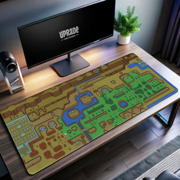 Hyrule Overworld Map Desk Mat, Zelda Retro Adventure Mouse Pad