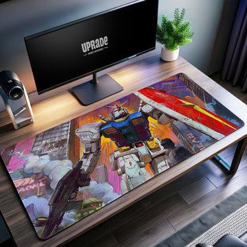 RX-78-2 Gundam Cityscape Desk Mat, Mecha Mouse Pad