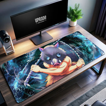 Inosuke Demon Slayer Desk Mat, Boar Warrior Mouse Pad