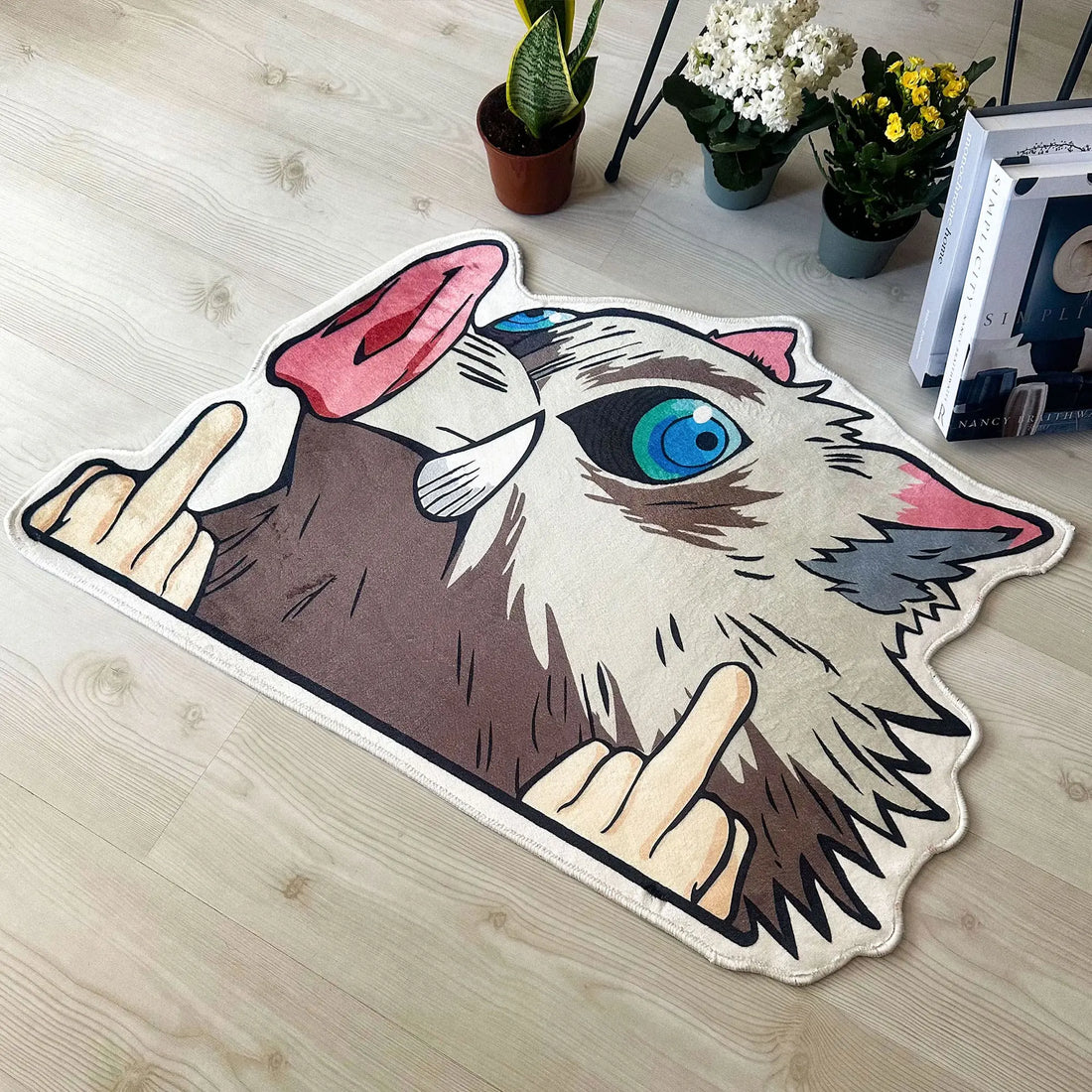 Inosuke Hashibira Rug, Demon Slayer Anime Shaped Carpet