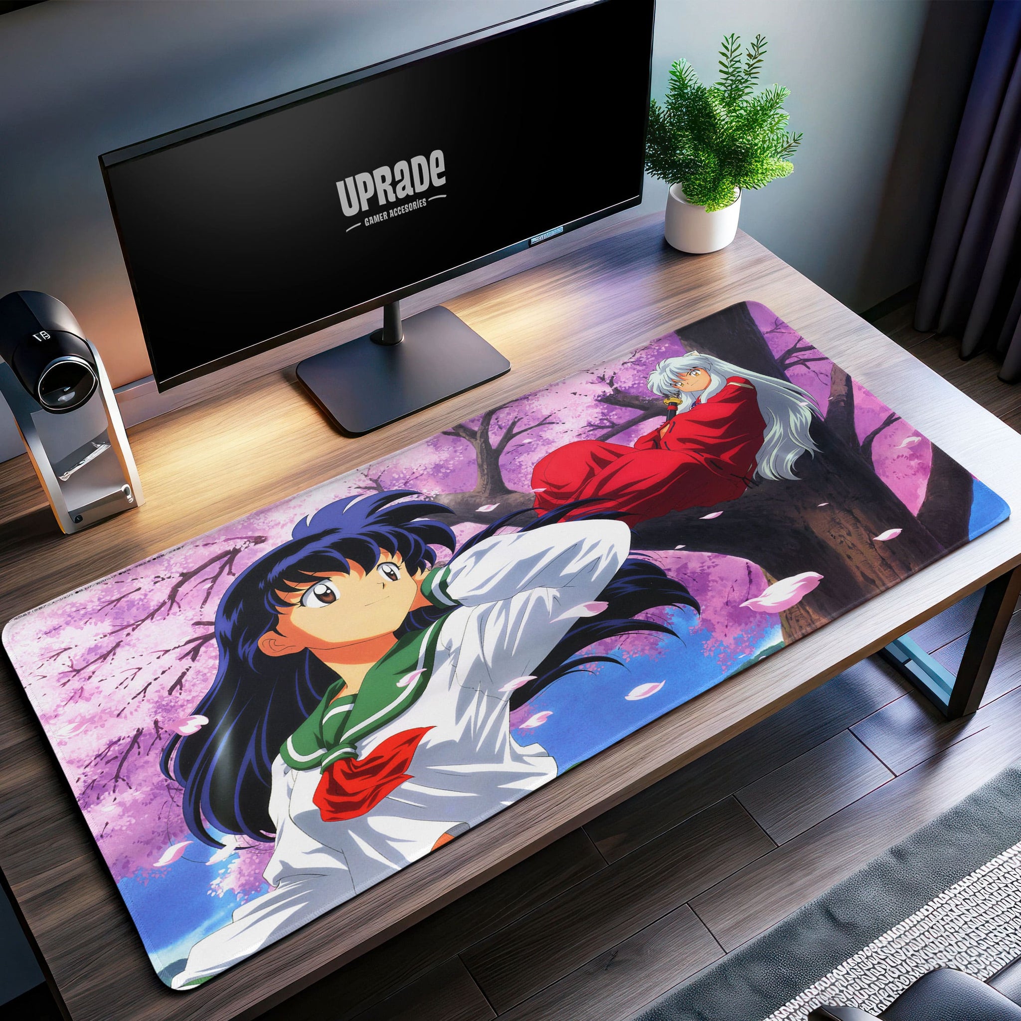 Cherry Blossom Serenity Desk Mat, Inuyasha Mouse Pad