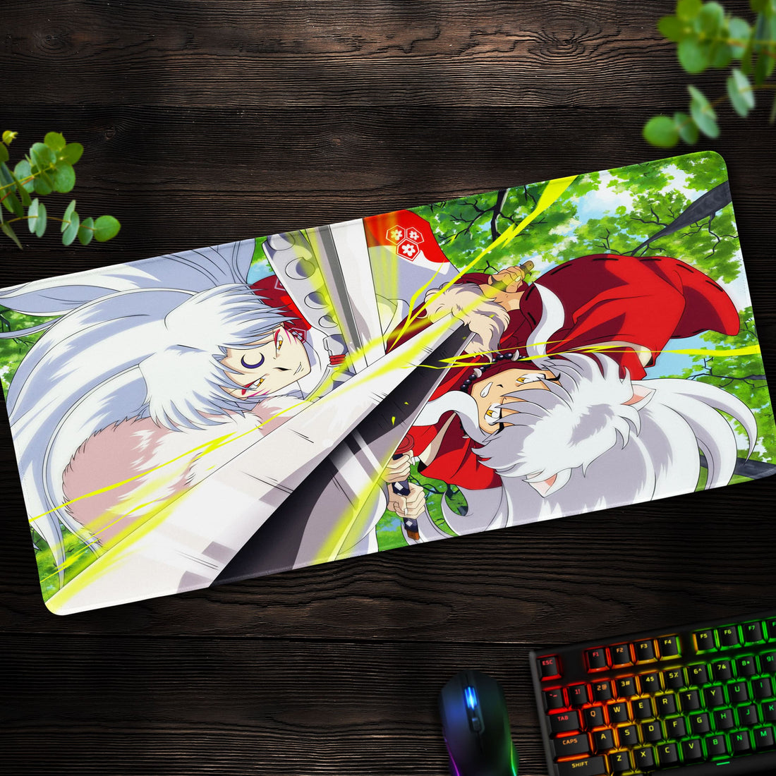 Tessaiga Clash Desk Mat, Inuyasha Mouse Pad