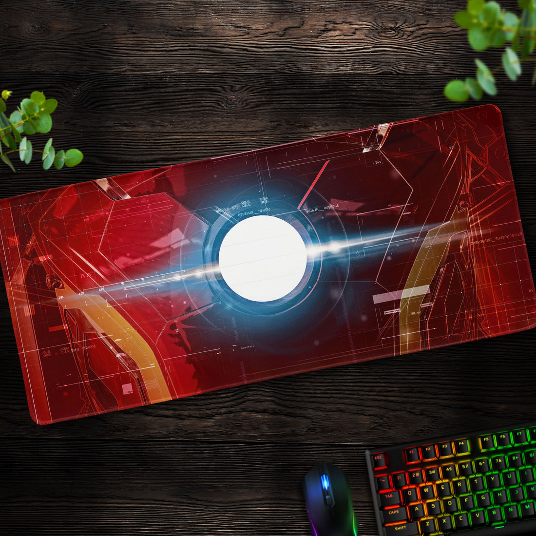 Iron Man Arc Reactor Desk Mat, Stark Tech Mouse Pad