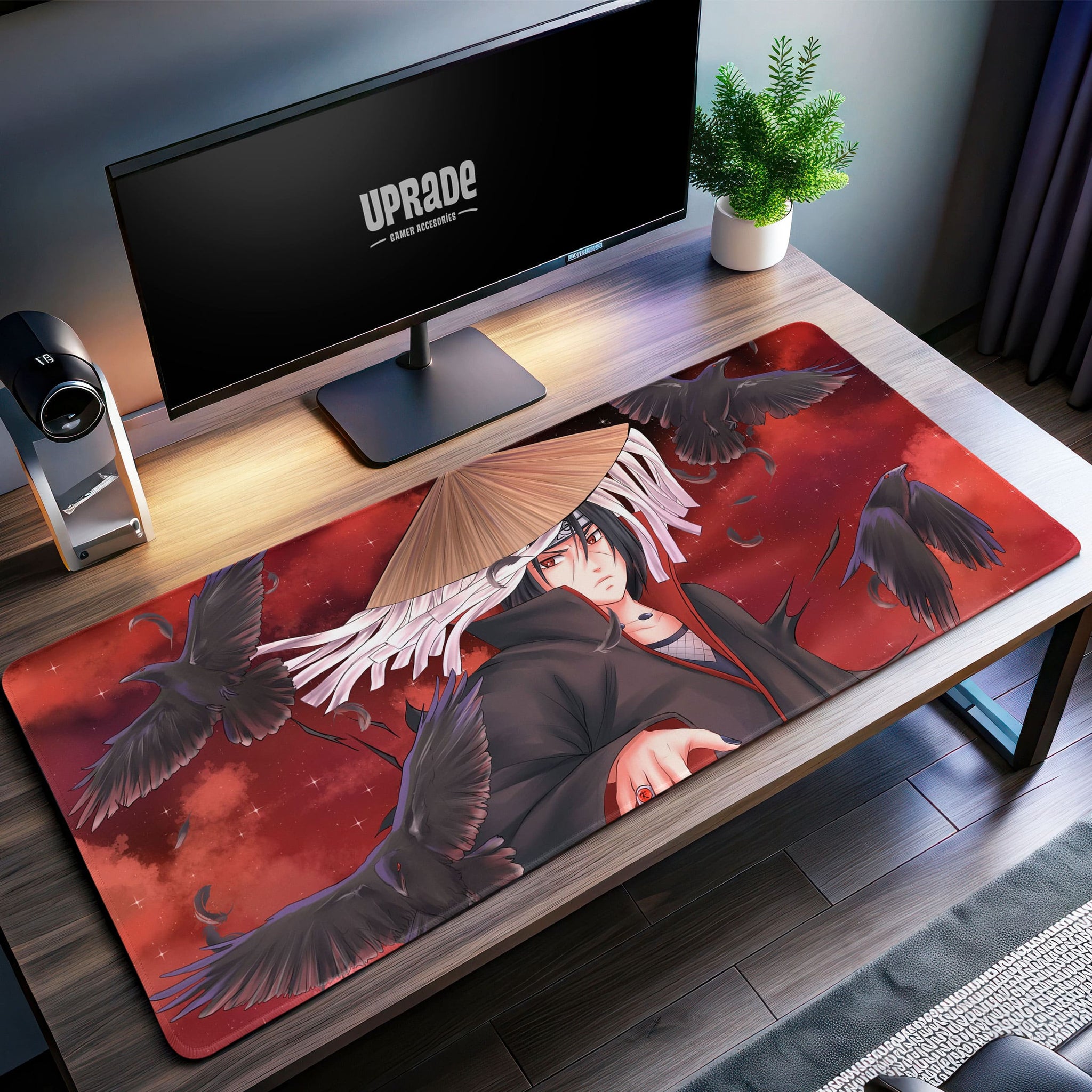 Itachi Uchiha Desk Mat, Akatsuki Crows Mouse Pad