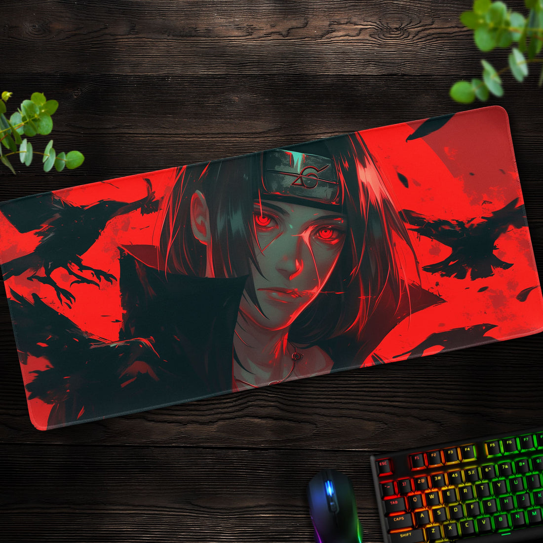 Itachi Uchiha Desk Mat, Sharingan Mouse Pad