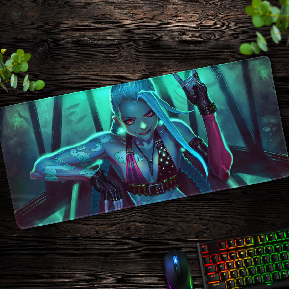 Jinx Arcane Desk Mat, Chaos Unleashed Mouse Pad - Cocoon Markt