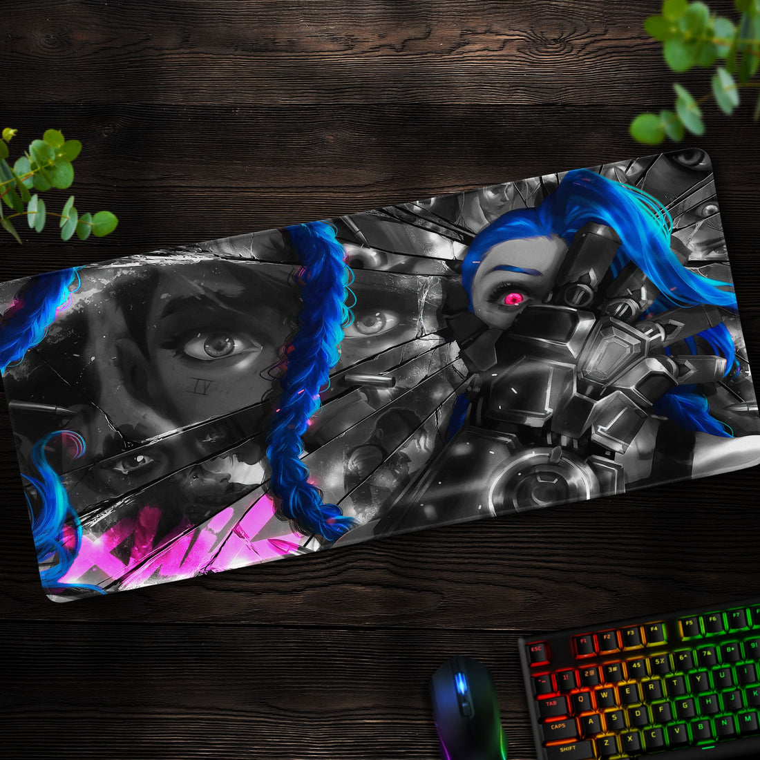 Jinx League of Legends Desk Mat, Arcane Mouse Pad - Cocoon Markt