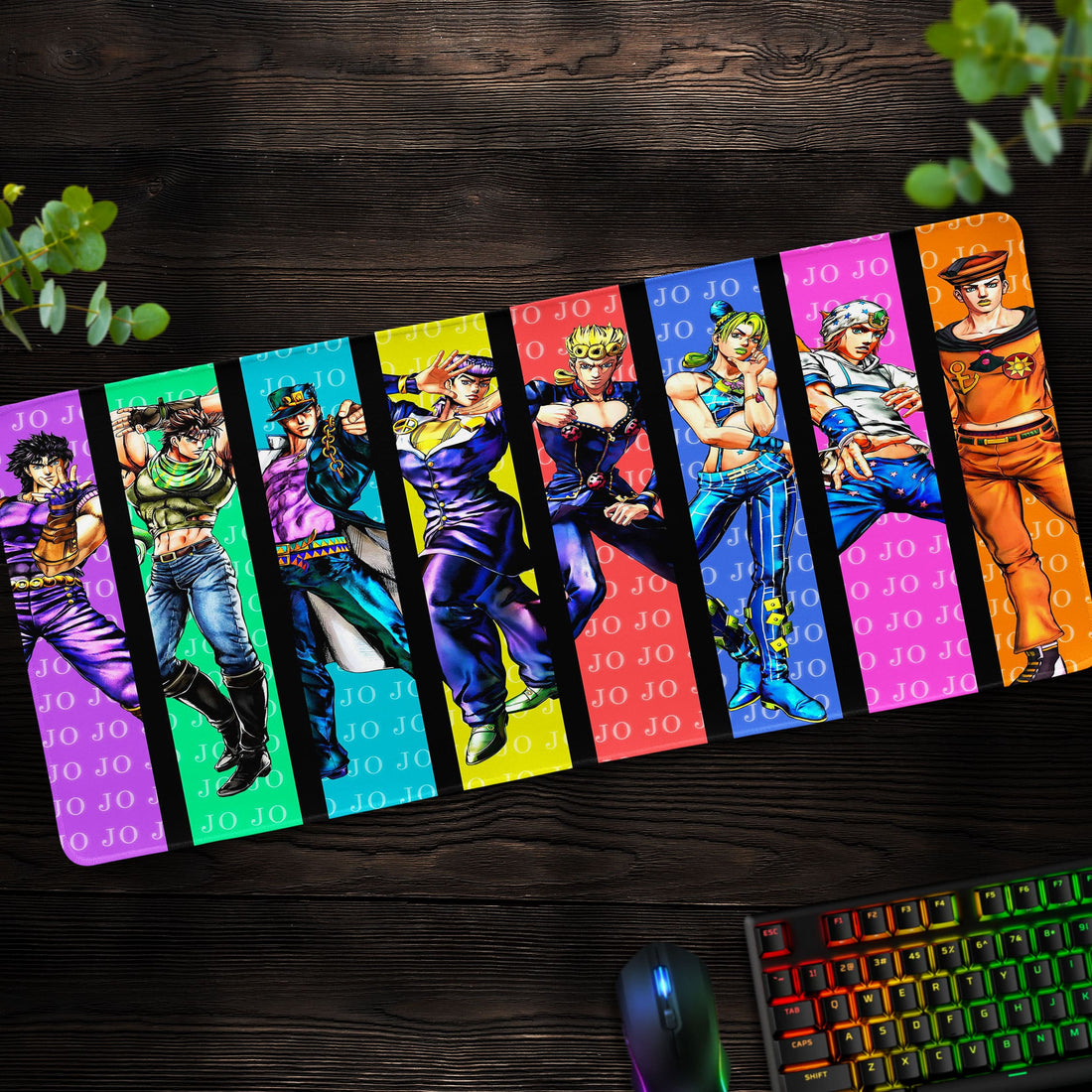 JoJo's Bizarre Adventure Desk Mat, JoJo Characters Mouse Pad