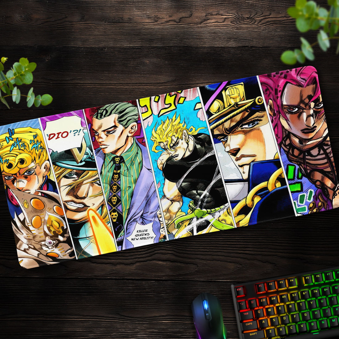 JoJo's Bizarre Adventure Desk Mat, Stand Users Mouse Pad