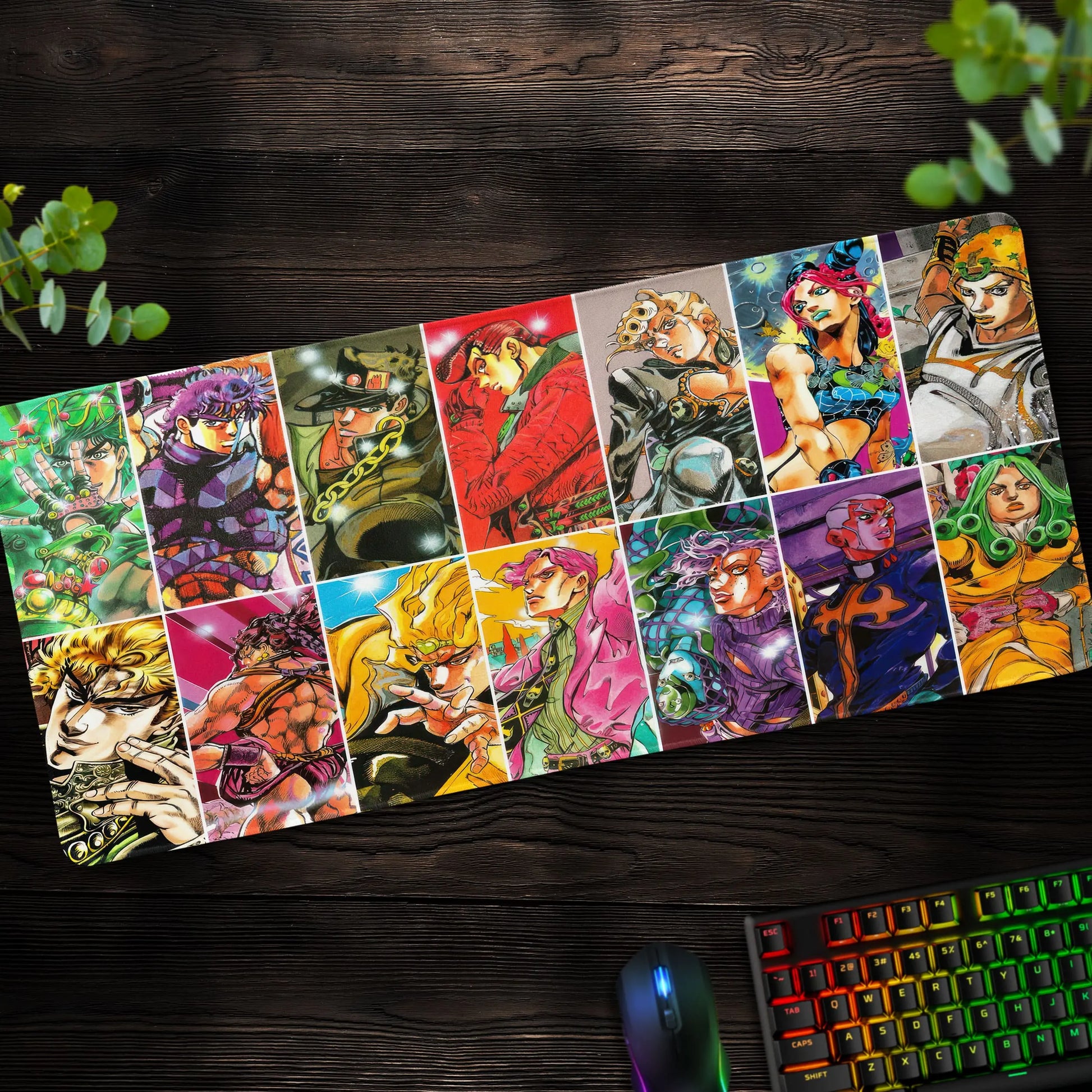 JoJo's Bizarre Adventure Desk Mat, Manga Collage Mouse Pad - Cocoon Markt