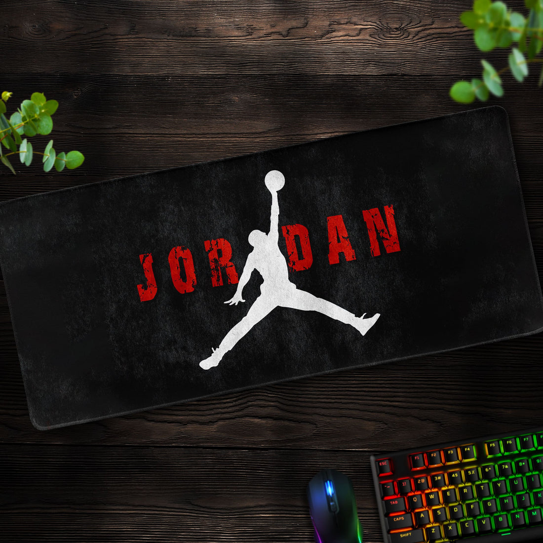 Jordan Jumpman Desk Mat, Basketball Icon Mouse Pad