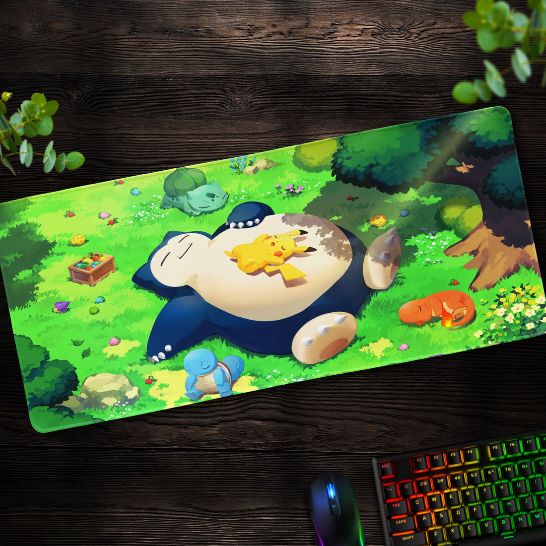 Snorlax and Friends Desk Mat, Pokémon Nap Time Mouse Pad