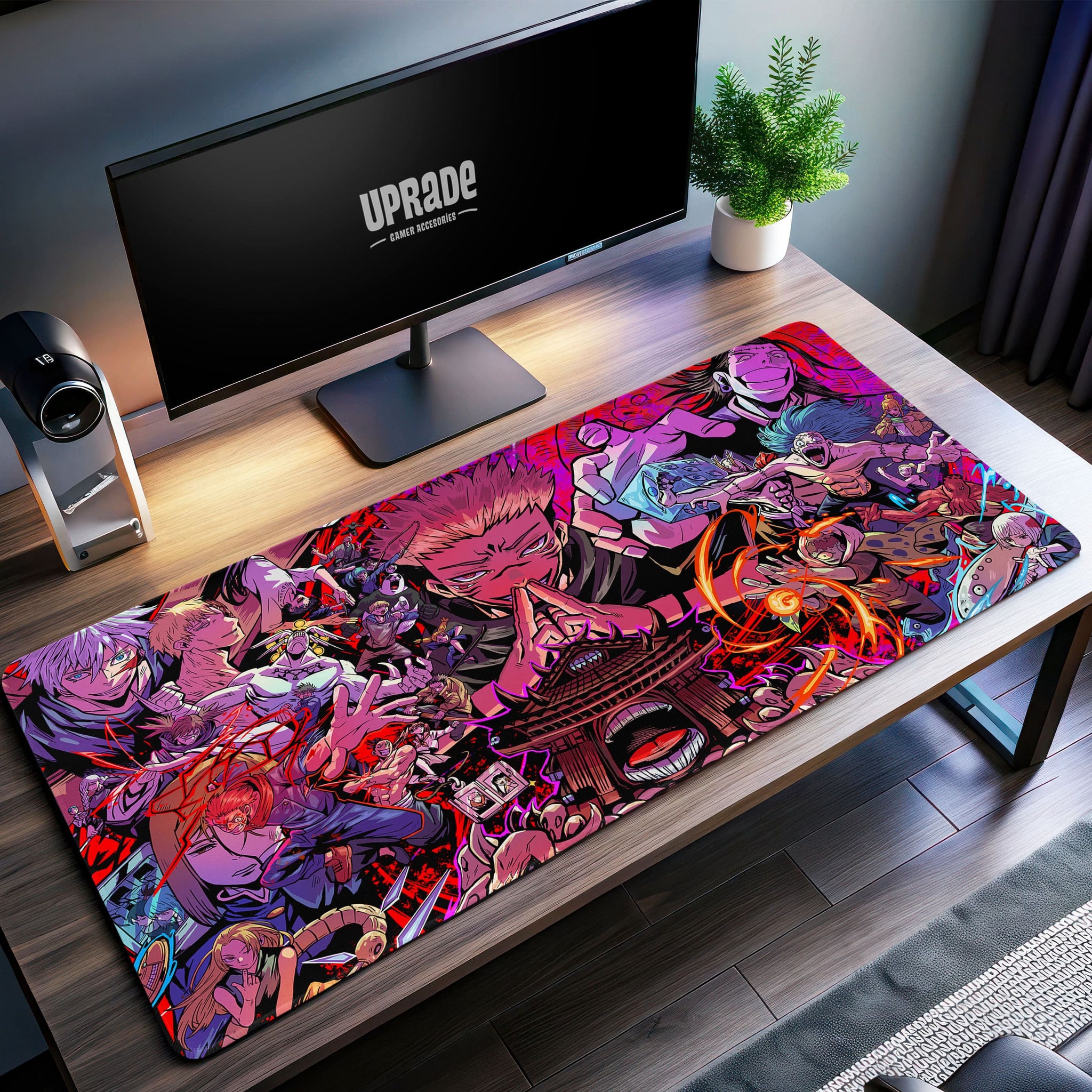 Jujutsu Kaisen Action Desk Mat, Cursed Energy Mouse Pad