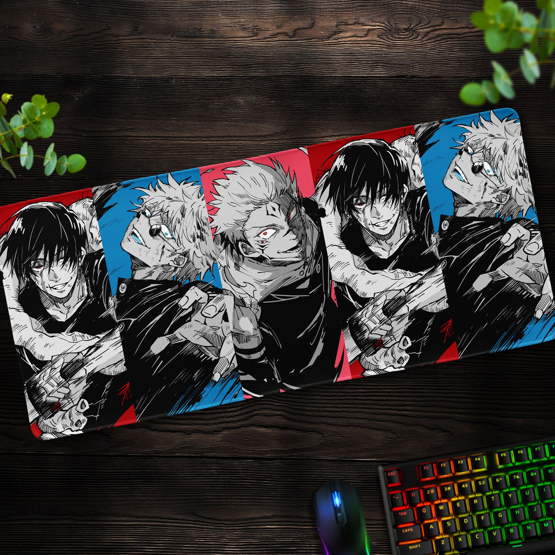 Jujutsu Kaisen Sorcerers Desk Mat, Cursed Energy Mouse Pad