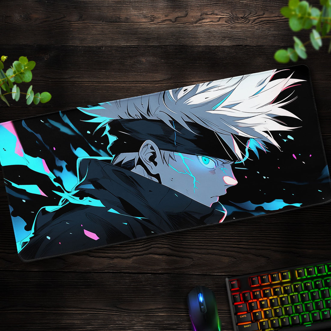 Gojo’s Cursed Energy Desk Mat, JJK Mouse Pad