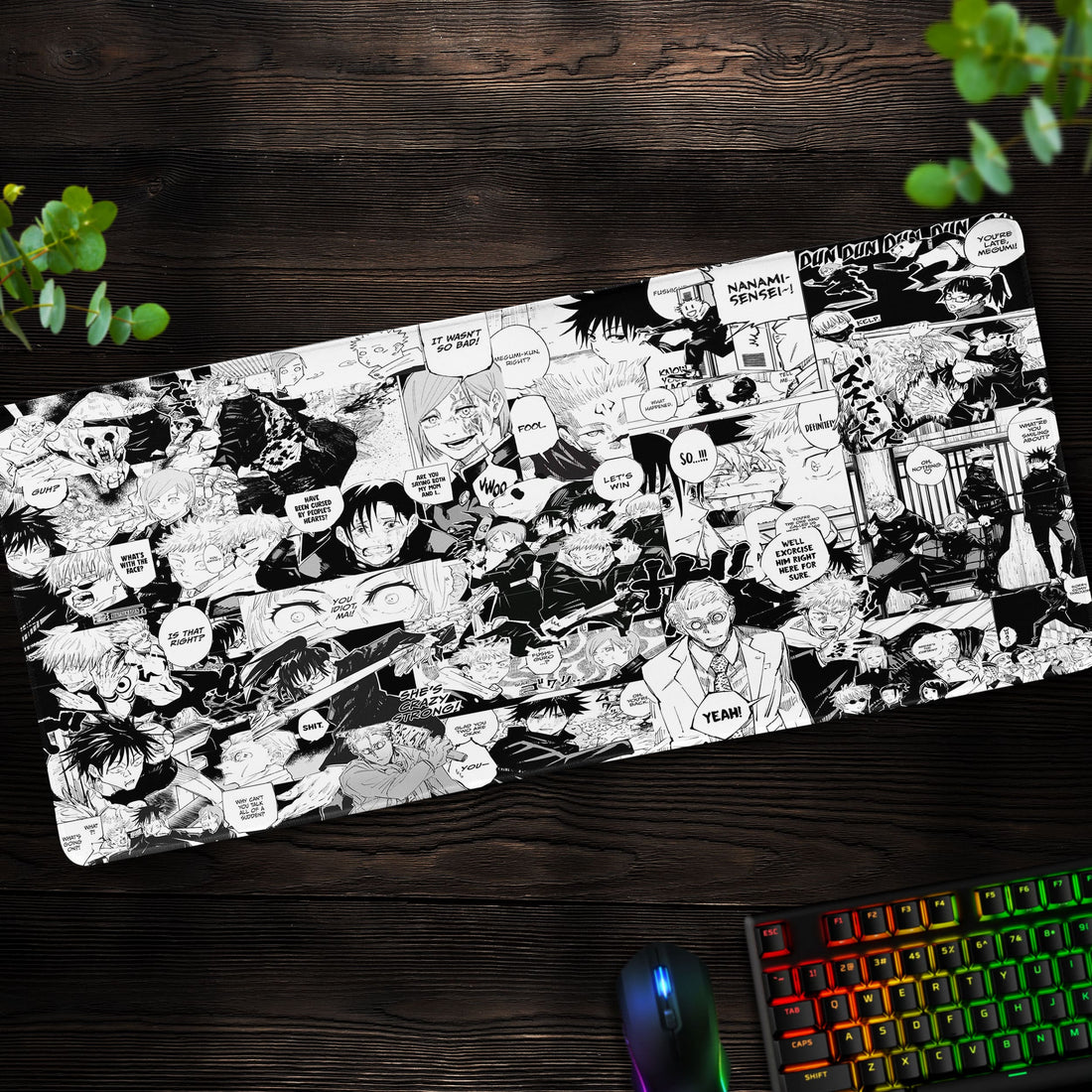 Jujutsu Kaisen Manga Collage Desk Mat, Sorcerer Mouse Pad