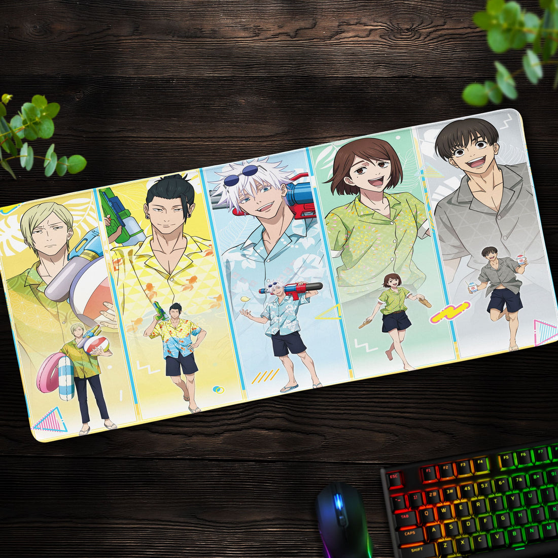 Jujutsu Kaisen Summer Vibes Desk Mat, Anime Mouse Pad