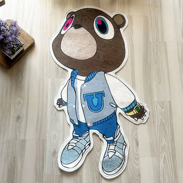 Kanye West Graduation Bear Rug, Hip-Hop Icon Decorative Carpet