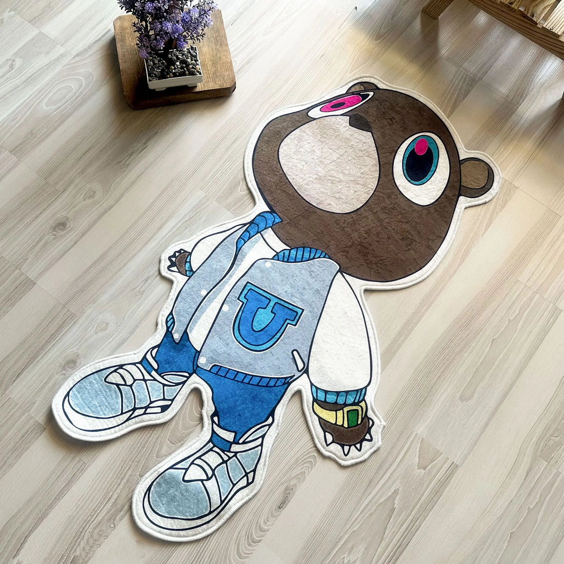 Kanye West Graduation Bear Rug, Hip-Hop Icon Decorative Carpet