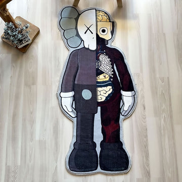 KAWS Figure Street Art-Inspired Soft Rug