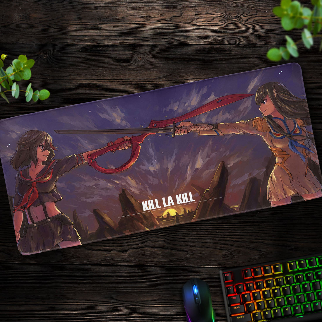 Kill la Kill Showdown Desk Mat, Ryuko vs. Satsuki Mouse Pad