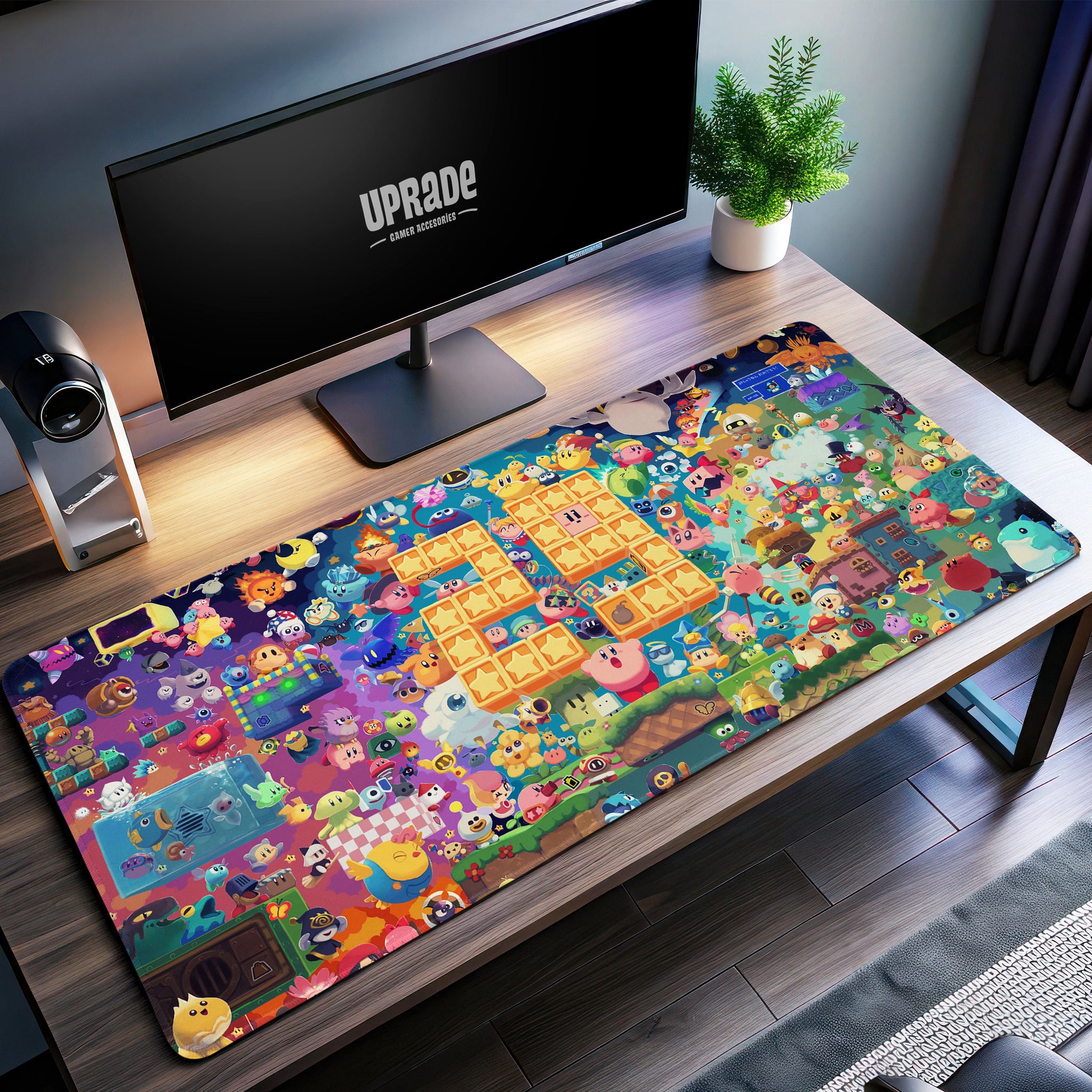 Kirby All-Star Chaos Desk Mat, Dream Land Mouse Pad