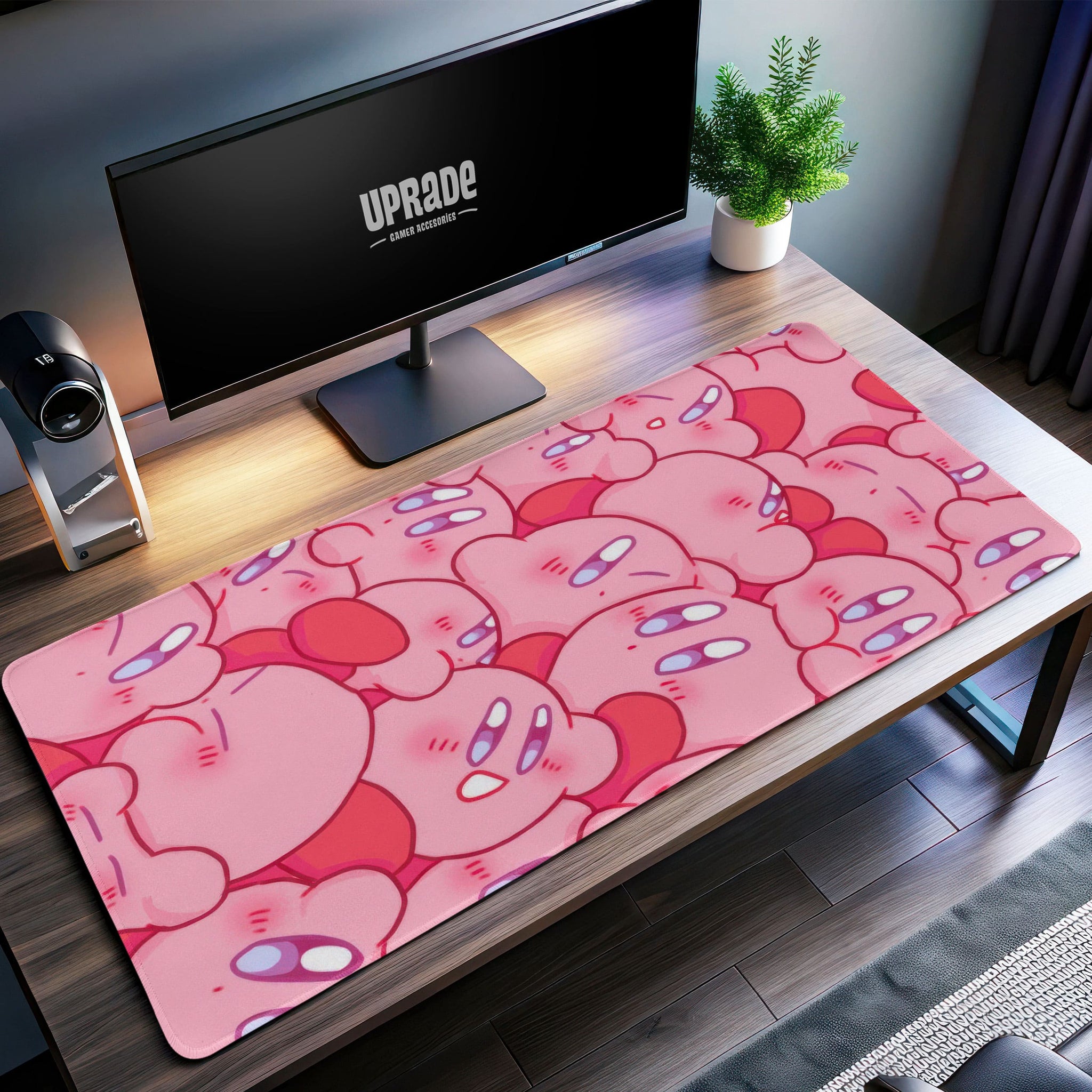 Kirby Dreams Desk Mat, Adorable Pink Mouse Pad