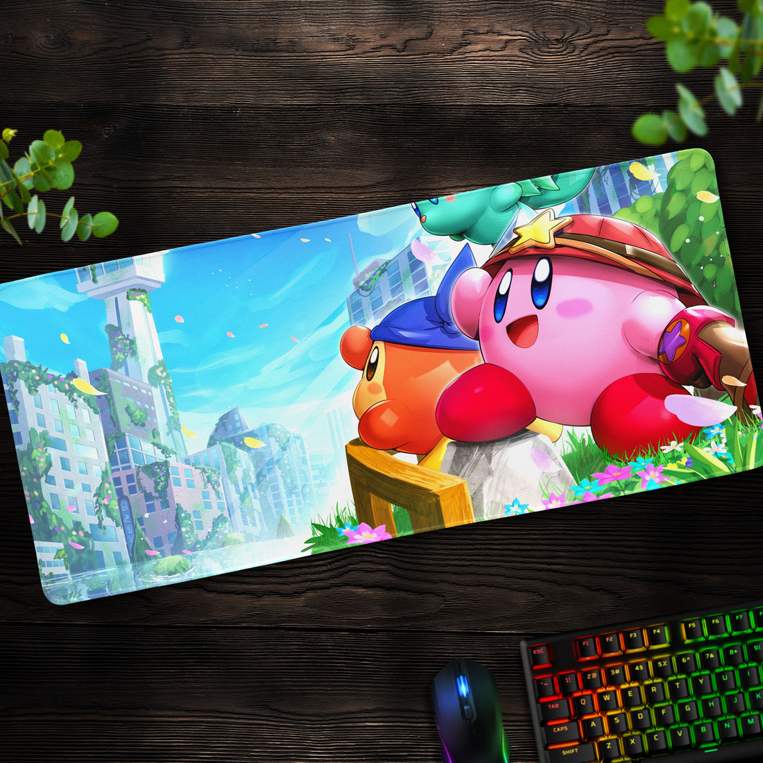 Kirby Forgotten Land Desk Mat, Adventure Mouse Pad