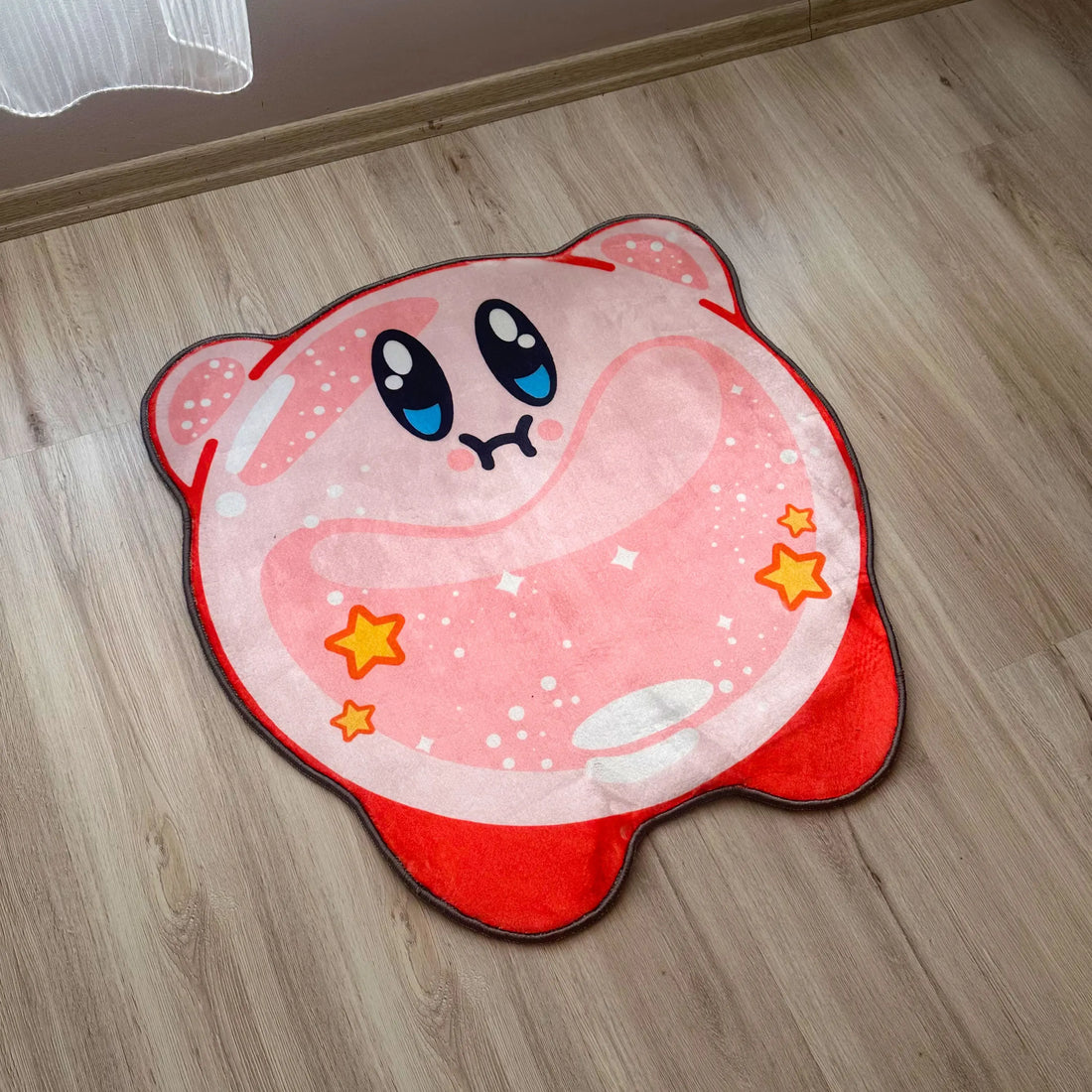 Kirby Kawaii Rug, Anime-Inspired Plush Carpet