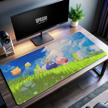 Kirby Meadow Stroll Desk Mat, Dream Land Mouse Pad