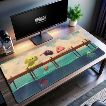 Kirby Ocean Adventure Desk Mat, Seaside Dock Mouse Pad