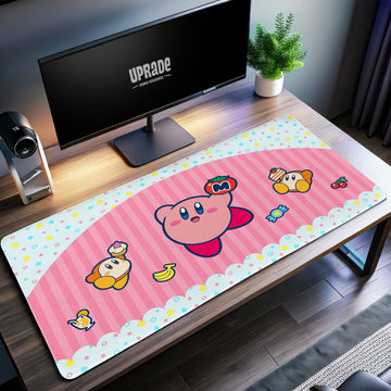 Kirby Snack Time Desk Mat, Cute Gaming Mouse Pad