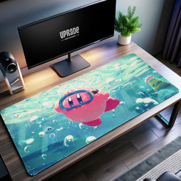 Kirby Underwater Dive Desk Mat, Aquatic Adventure Mouse Pad